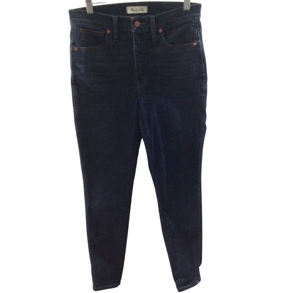 SALE Madewell 10 High Rise Skinny Dark Wash Denim Jeans Womens Size 28
